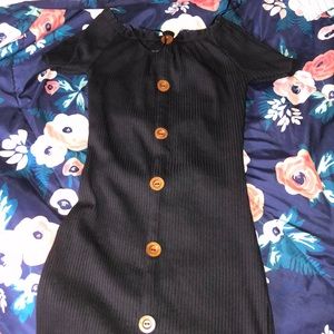 Black Womens Button down dress